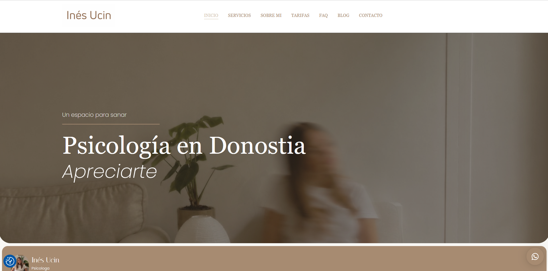 Proyecto de diseño web para Inés Ucin Psicología