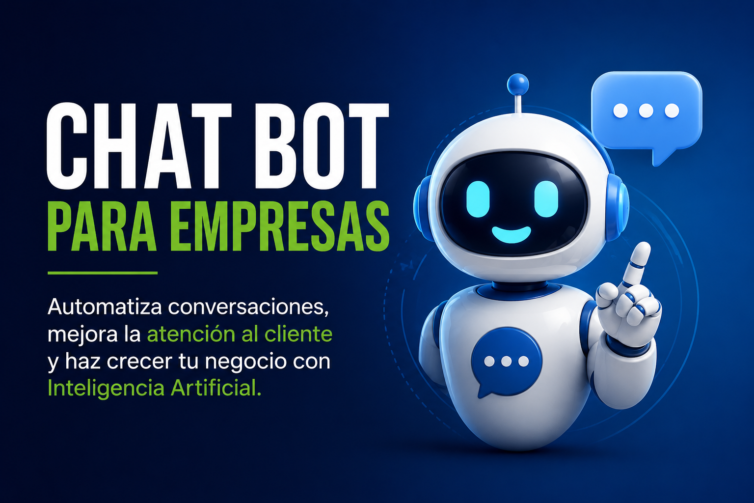 Robot de Inteligencia Artificial representando un chatbot para empresas que automatiza la atención al cliente y los procesos empresariales.